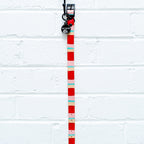 collar on a white brick wall background